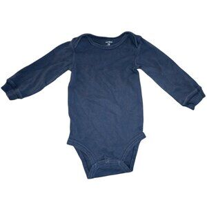 🐲3 FOR $9🦄 Carter's Long Sleeve Unisex Dark Navy Bodysuit One Piece Onesie 12M